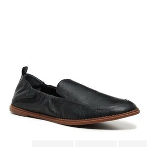 Lucky Brand Maeki Leather Loafer Flat- Black, 7.5